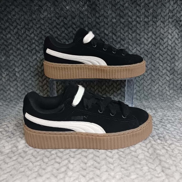 Puma Creeper Phatty x Fenty Low Black Warm White 397587 01 Men's Size 6